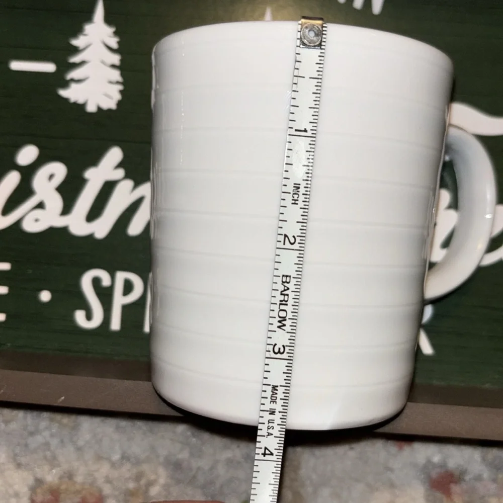 Crate&Barrel White Mugs Set Of Four